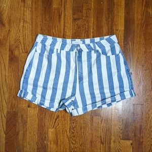 Forever 21 Women's Striped Denim Shorts Size 12